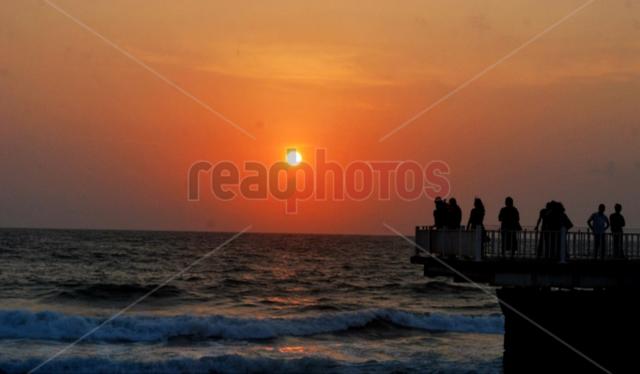 Sunset in Gall-face, Colombo, Sri Lanka 